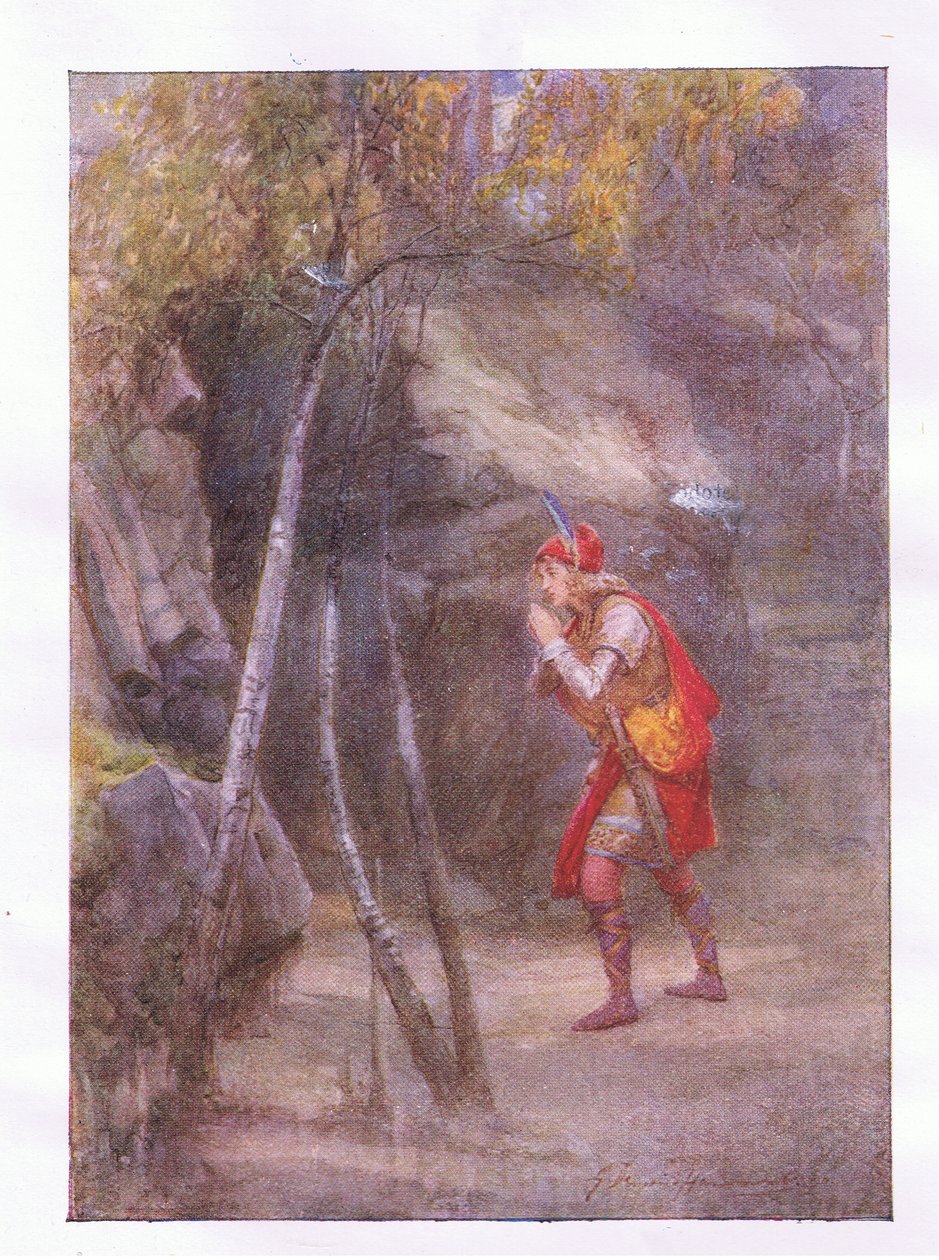 No! chi è qui? Se qualcosa è civile parla (Cimbelino), da The Complete Works of Shakespeare pubblicato da George Harrap & Co Ltd, anni 