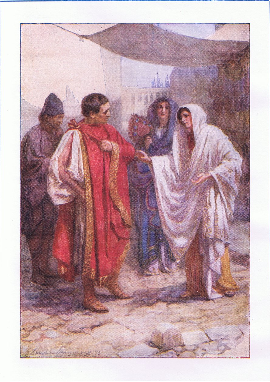 Mi supplichi, bella dama? Non ti conosco. (La Commedia degli Errori), dalle Opere Complete di Shakespeare pubblicate da George Harrap & Co Ltd, anni 1920 da Hans Holbein der Jüngere