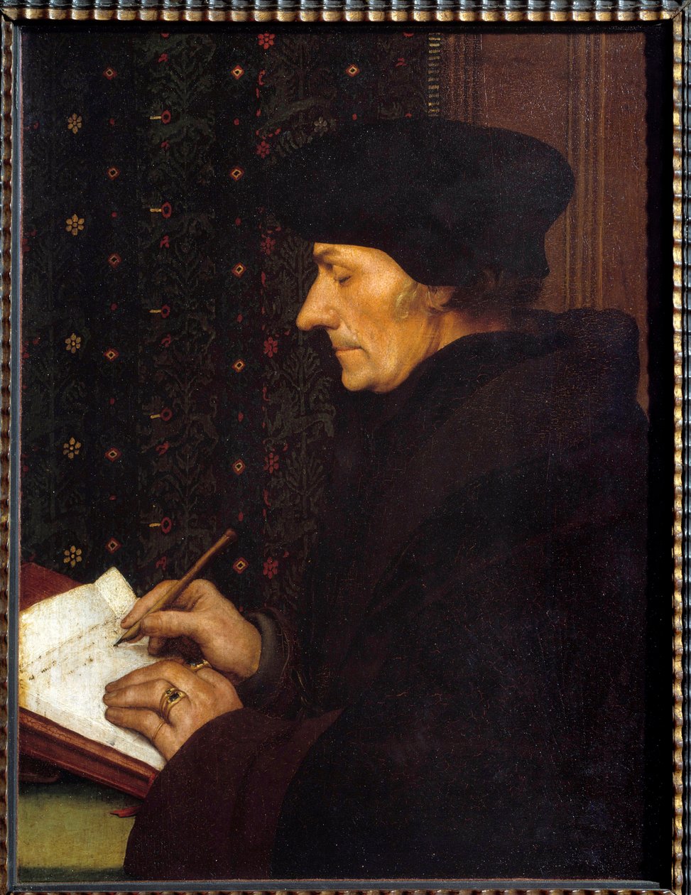 Ritratto di Erasmo da Rotterdam da Hans Holbein der Jüngere
