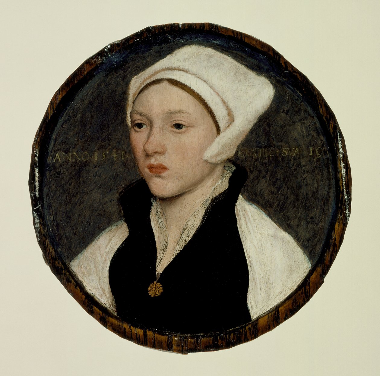 Ritratto di giovane donna con cuffia bianca da Hans Holbein the Younger