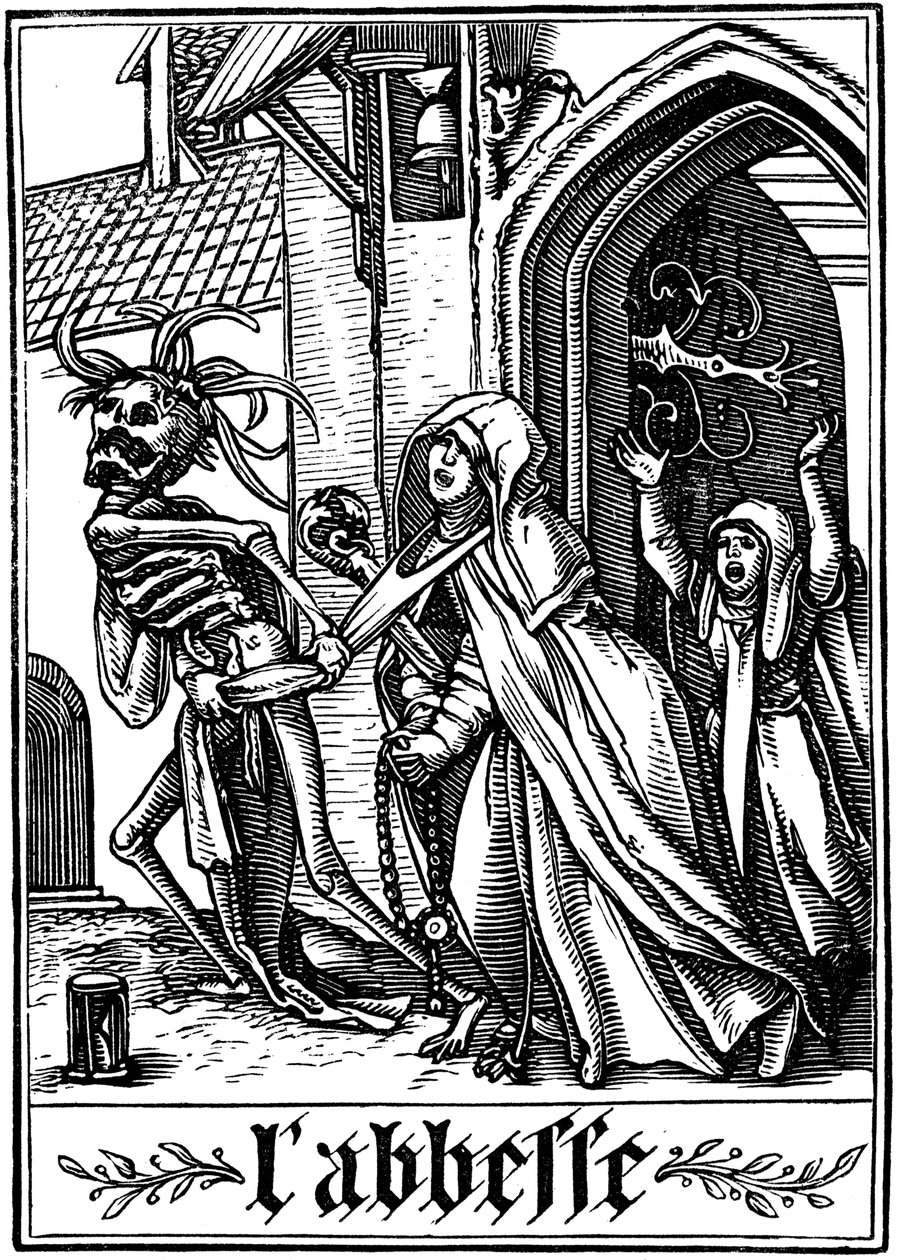 La Badessa visitata dalla Morte, 1538 da Hans Holbein der Jüngere