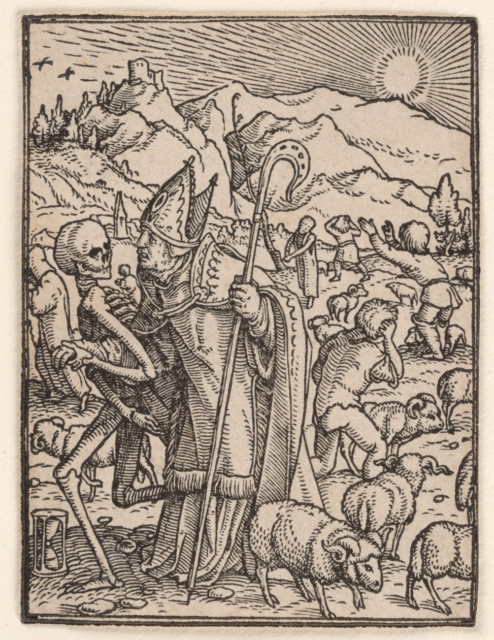 Il vescovo, da "La danza della morte" da Hans Holbein the Younger