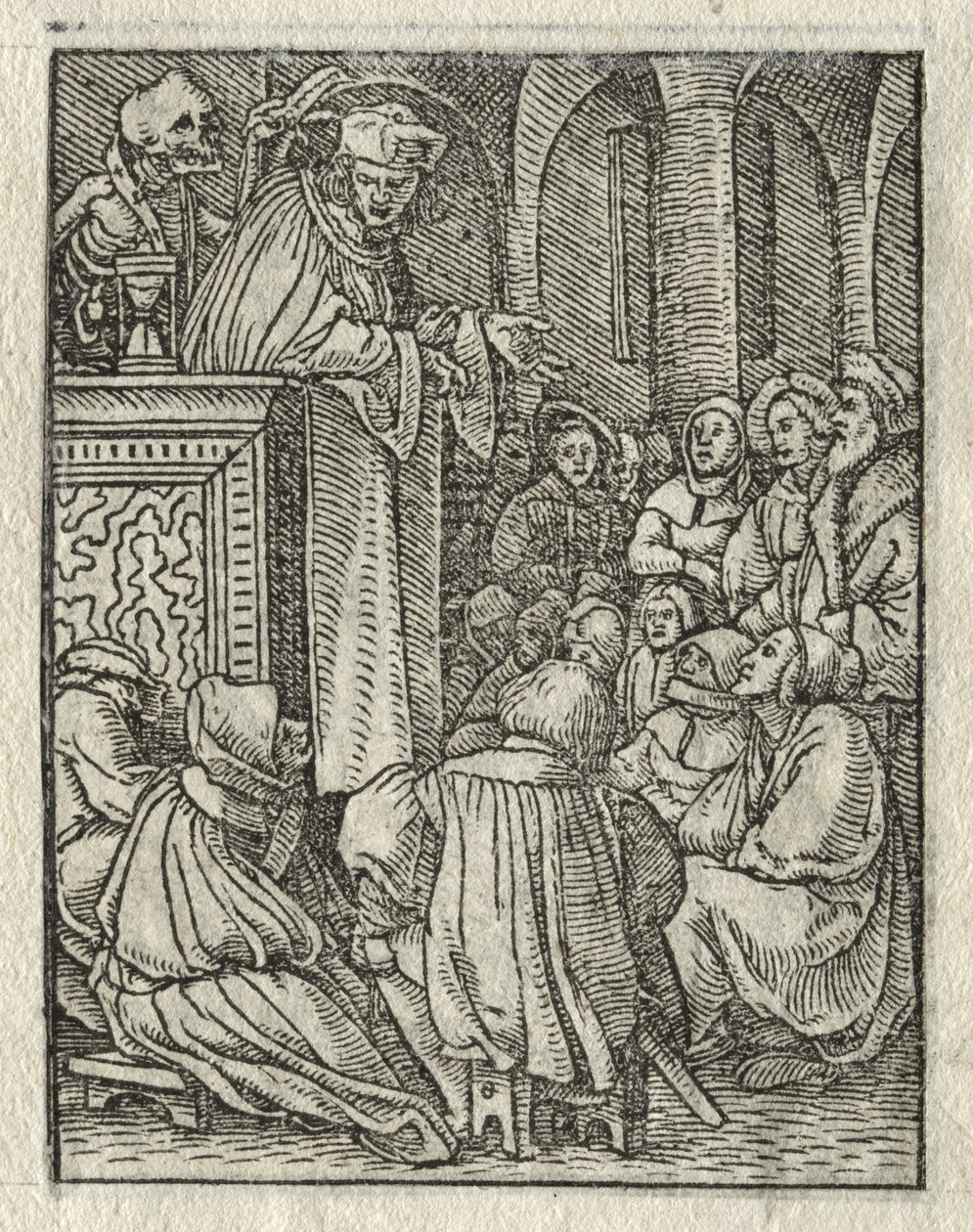 La danza della morte: Il predicatore; Il prete da Hans Holbein the Younger