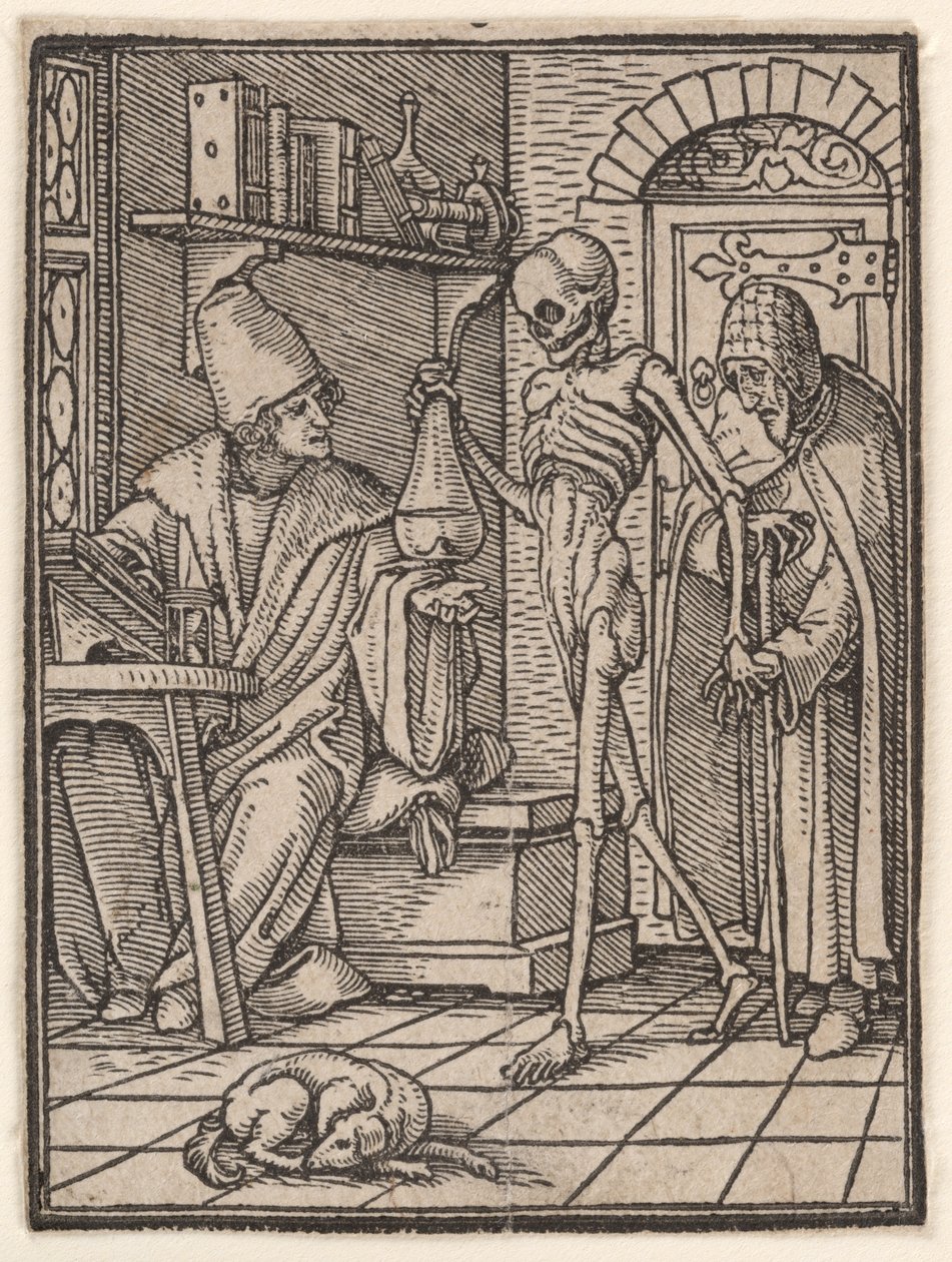 Il dottore (o medico), da "La danza della morte" da Hans Holbein the Younger