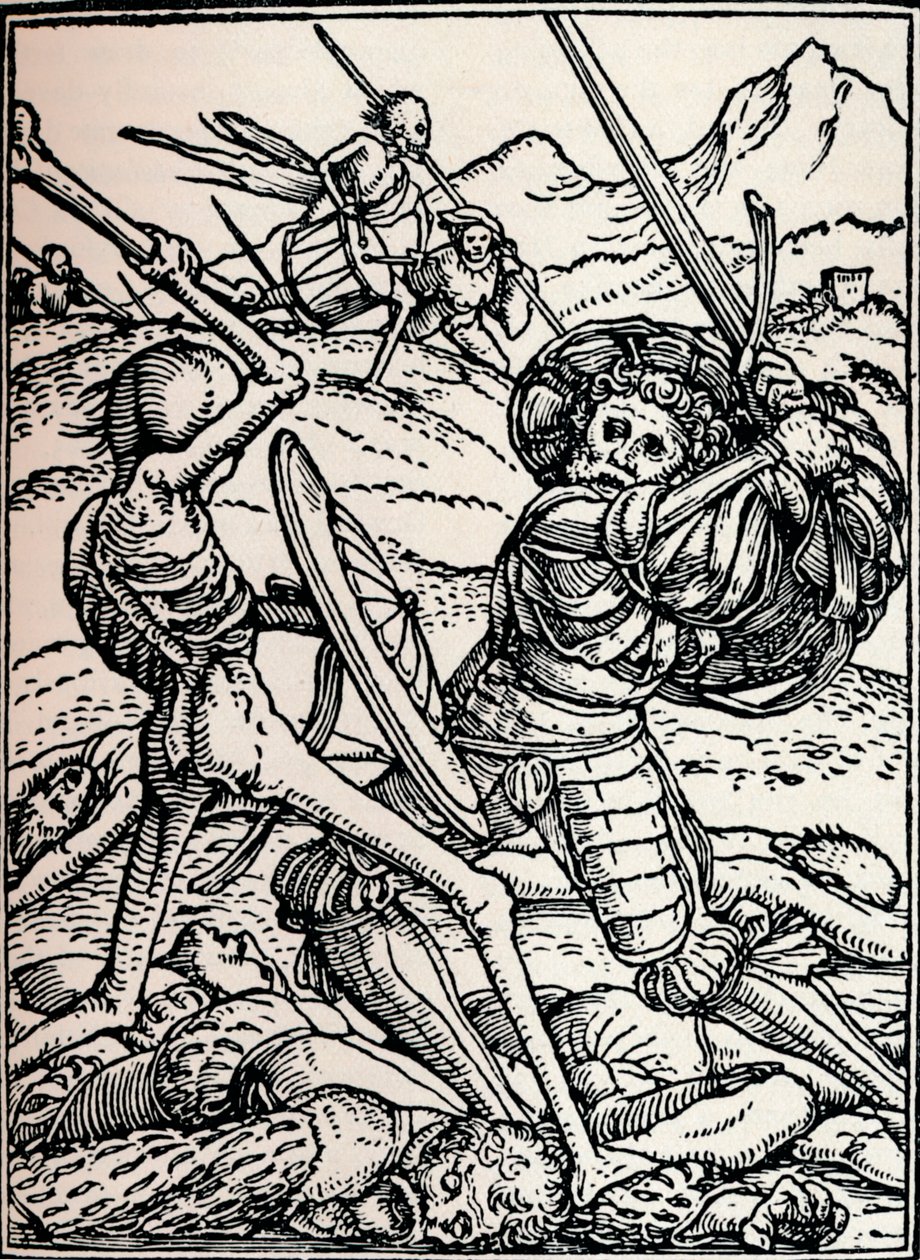 Il cavaliere e la morte, 1538, 1917 da Hans Holbein der Jüngere