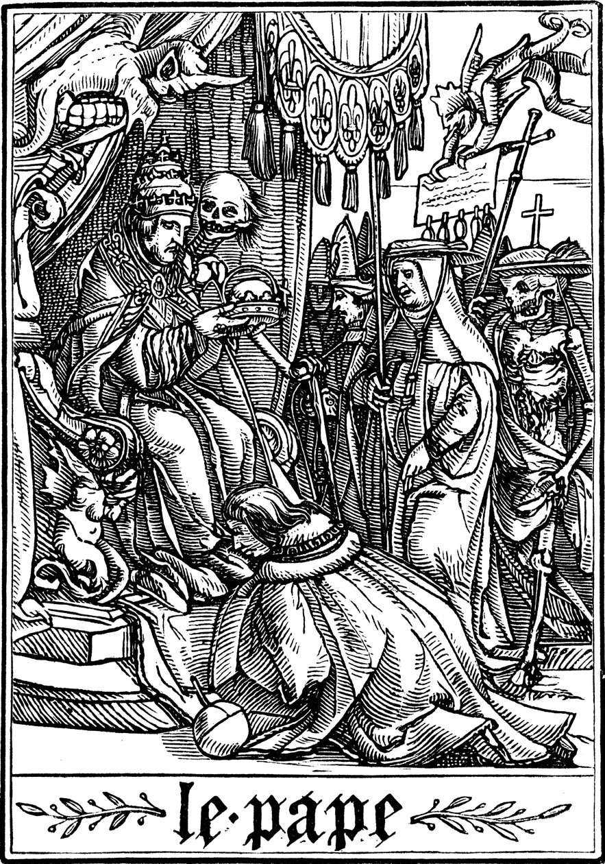 Il Papa visitato dalla Morte, 1538 da Hans Holbein der Jüngere