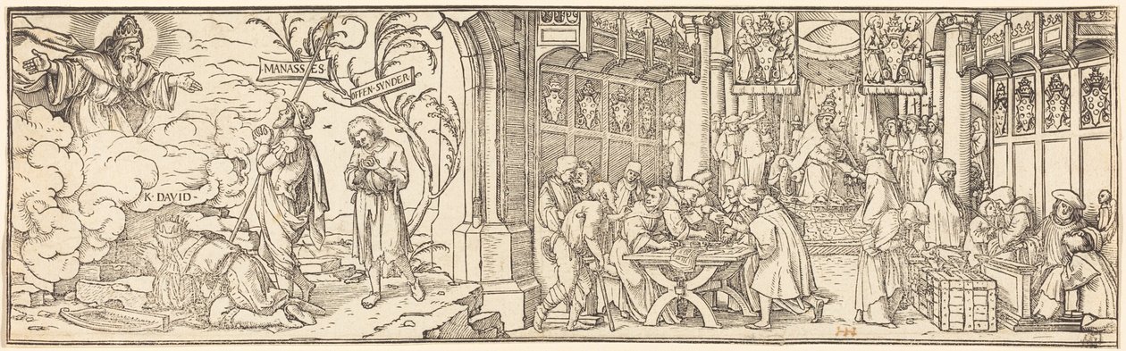 Commercio delle indulgenze da Hans Holbein the Younger