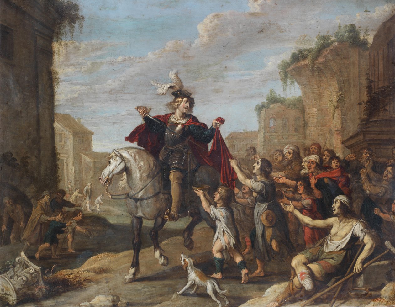 San Martino che si divide il mantello da Hans Jordaens III