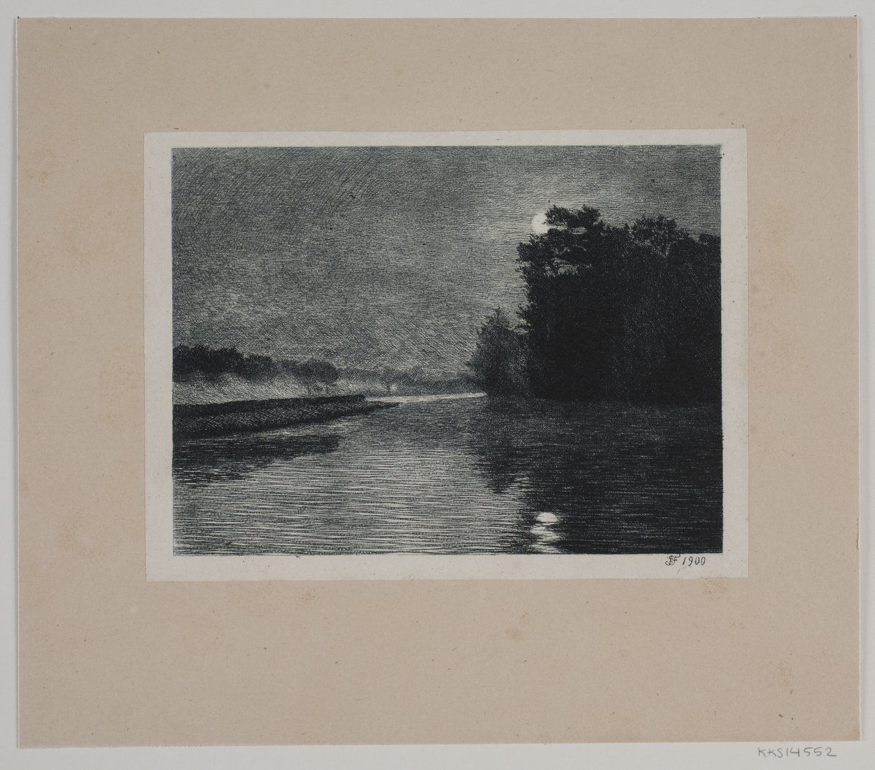 Paesaggio. Chiaro di luna da Hans Julius Fæster