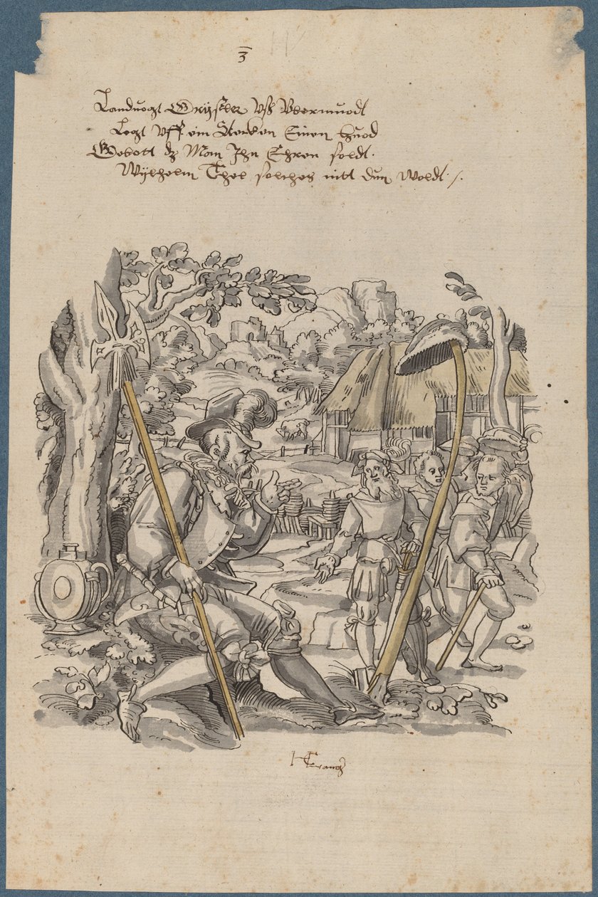 Guglielmo Tell rifiuta di onorare il cappello del governatore Gessler da Hans Kaspar Lang the Elder