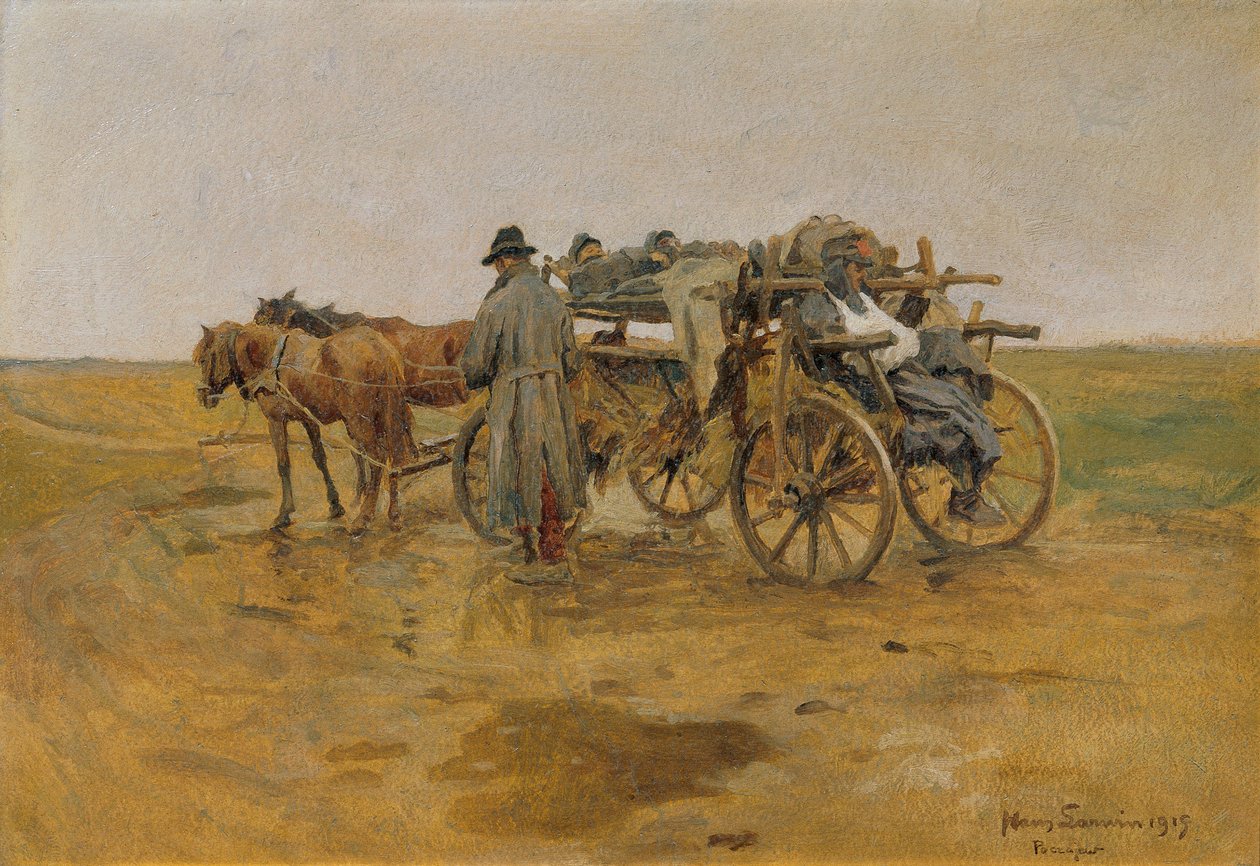 Trasporto dei feriti da Hans Larwin