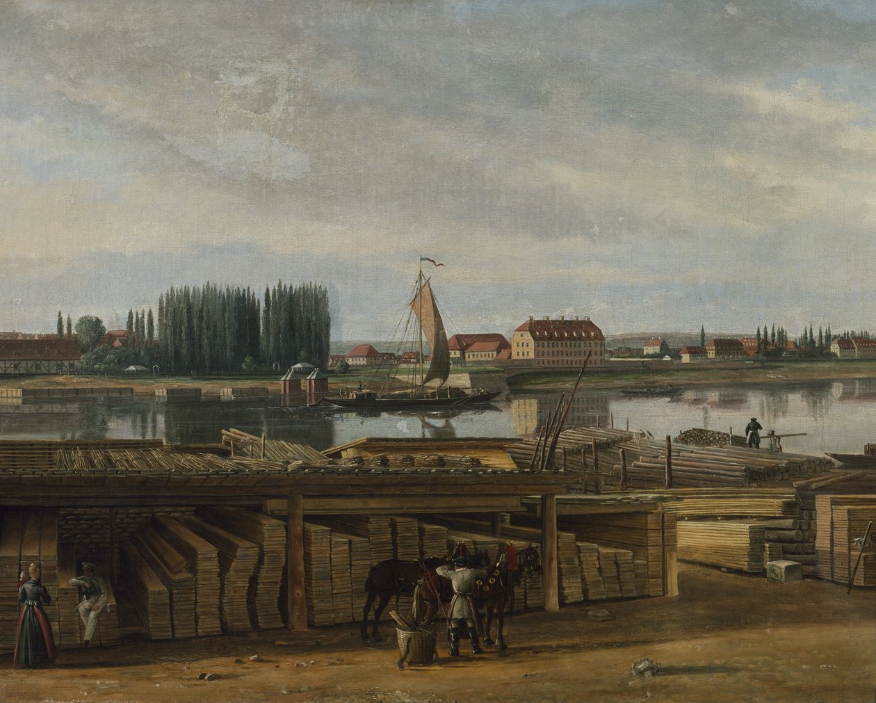 Dalla zona di Dresda, c.1829-30 da Hans Leganger Reusch