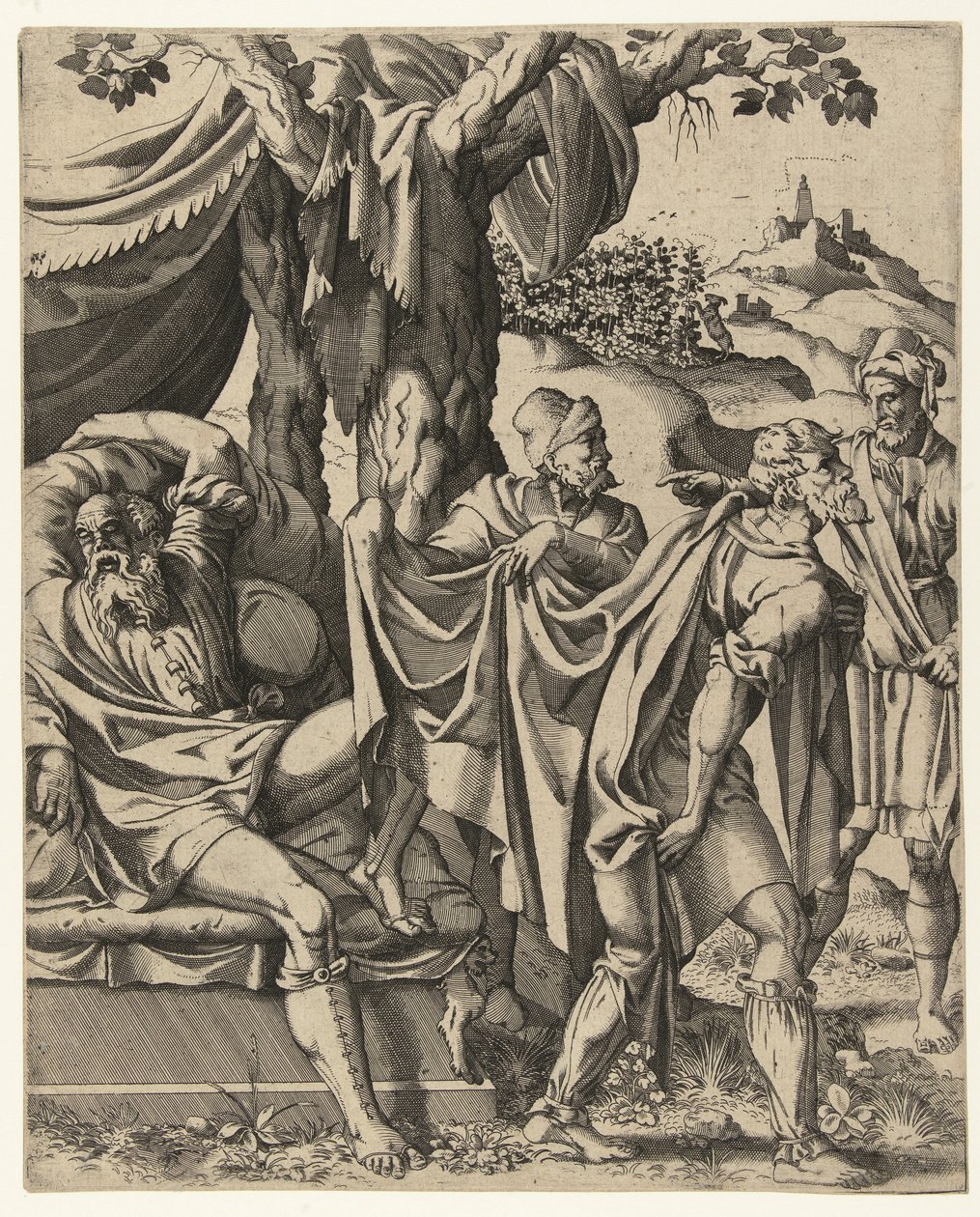 Ubriachezza di Noè da Hans Liefrinck (I) (attributed to)