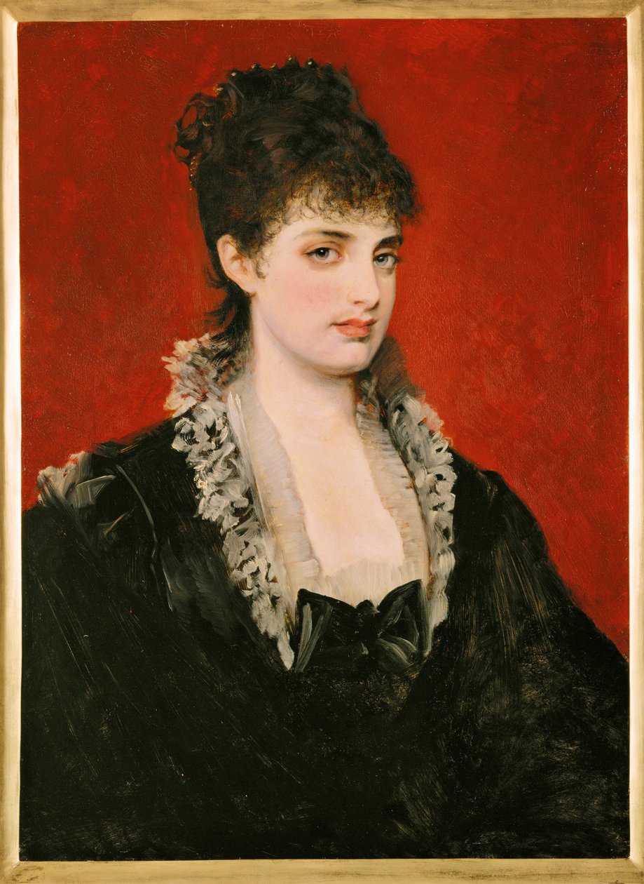 Anna von Waldberg ... (pittura su legno) da Hans Makart