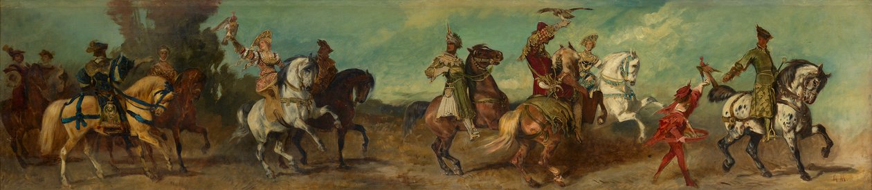 Progetto per il corteo festivo del 1879 - La caccia al falcone da Hans Makart
