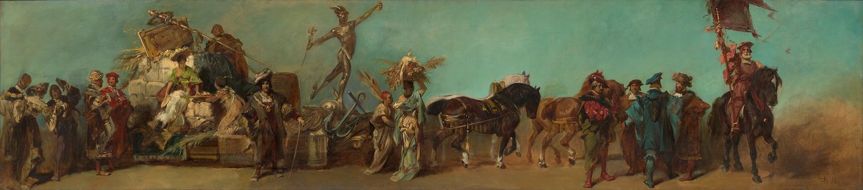Progetto per la sfilata del 1879 - La cooperativa dei grossisti da Hans Makart