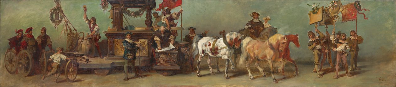 Progetto per il corteo festivo del 1879 - I falegnami, i tornitori del legno e i bottai da Hans Makart