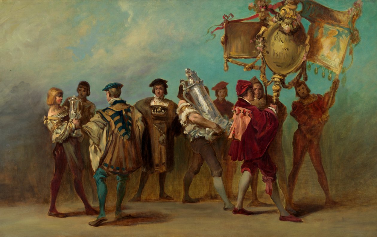 Progetto per il corteo festivo del 1879 - incisori e fonditori di bronzo da Hans Makart