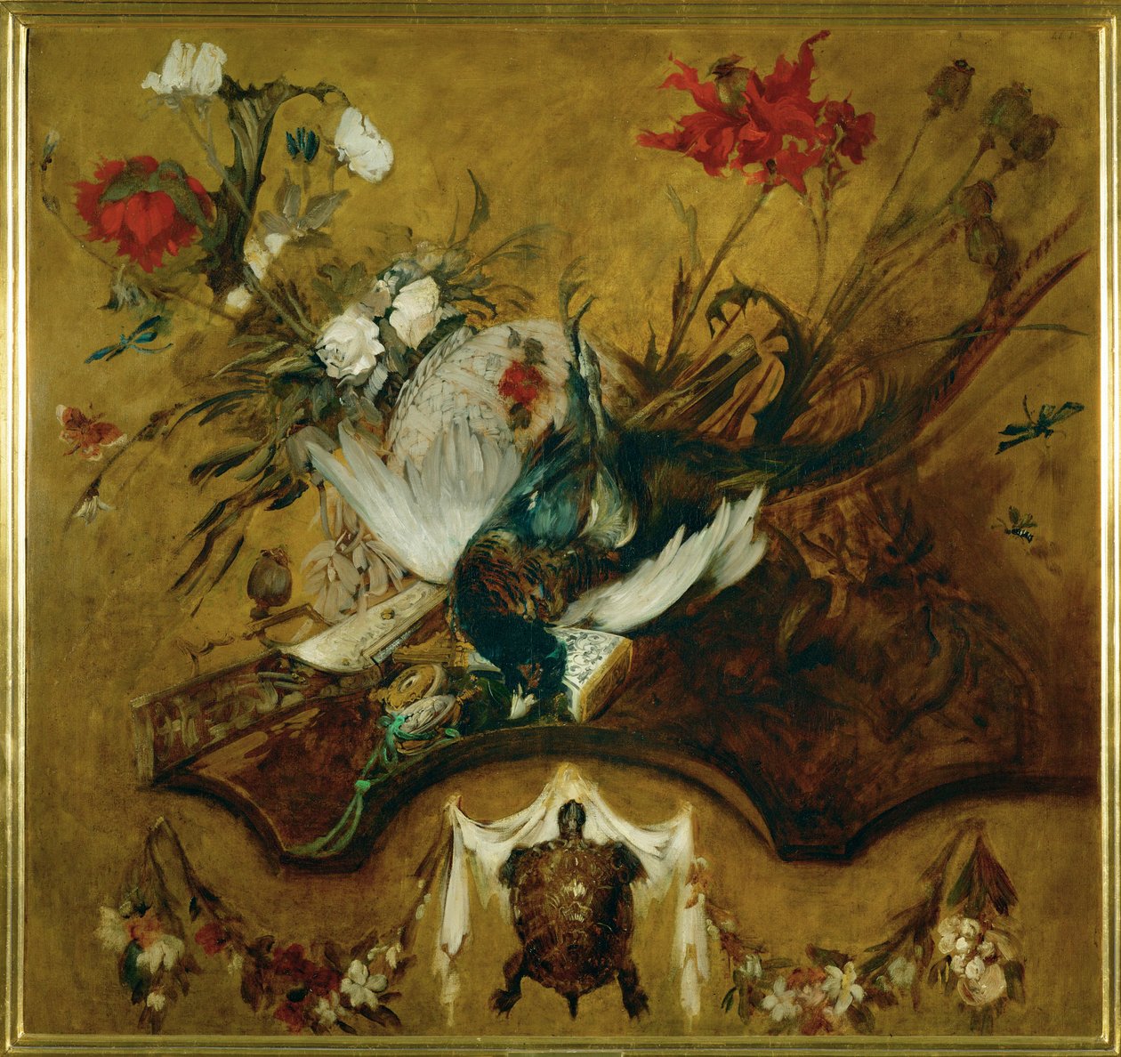Grande natura morta di caccia ... (dipinto su tela) da Hans Makart