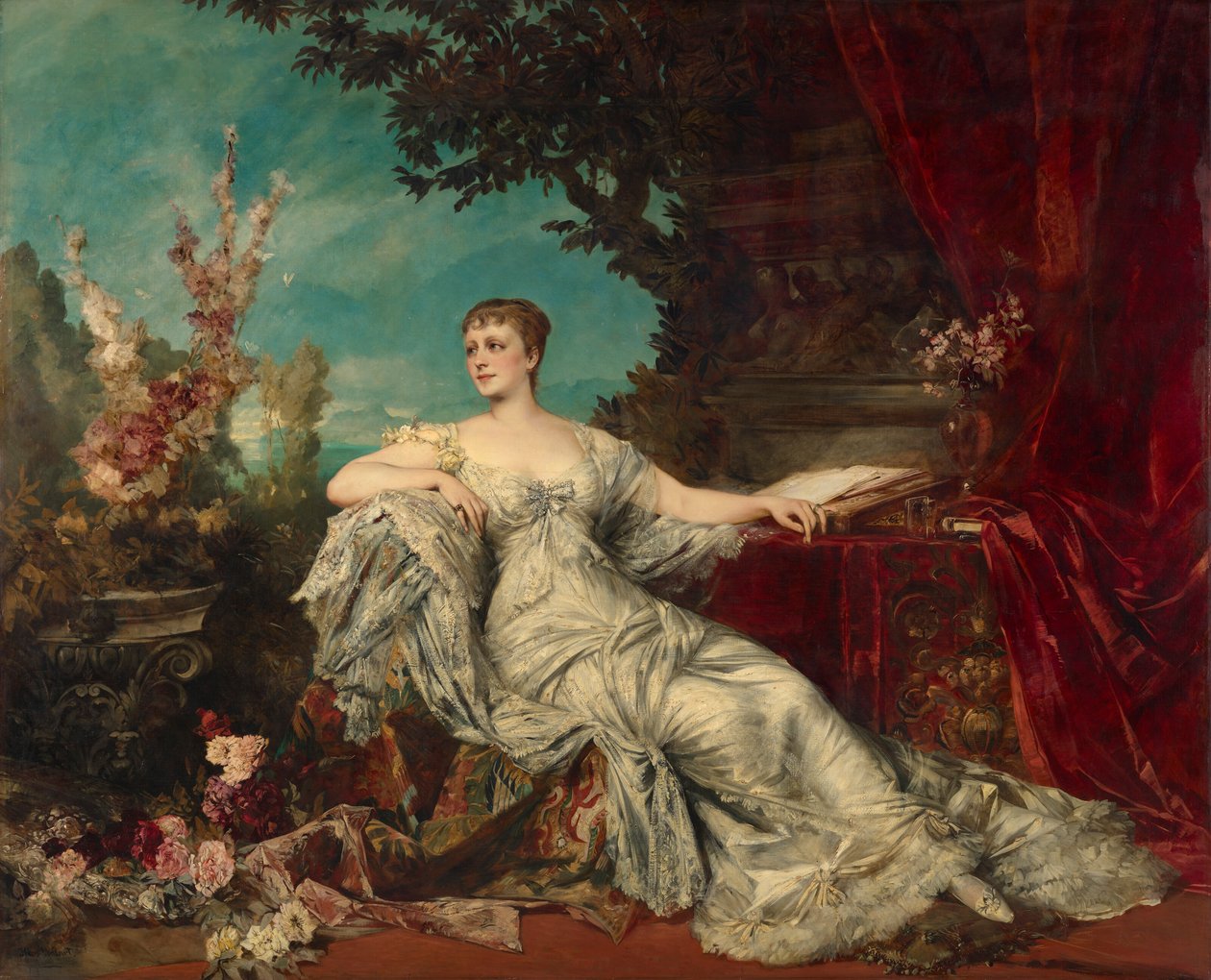 Ritratto seduto della contessa Gabrielle Louise Marie Duchâtel (1854-1889), moglie dell