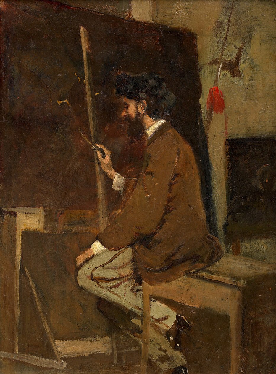 Autoritratto davanti al cavalletto, prima del 1868 da Hans Makart