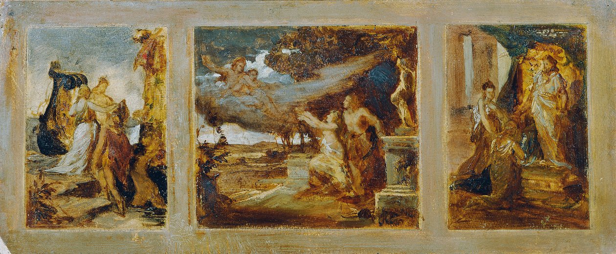 Schizzo per un trittico con scene mitologiche da Hans Makart