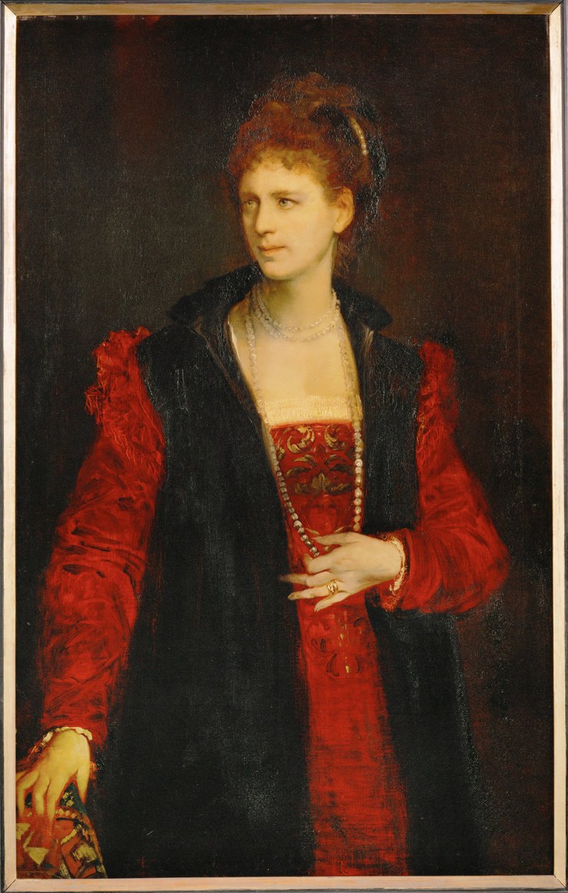 Zerline Gabillon, attrice del Burgtheater di Vienna ... (dipinto su tela) da Hans Makart