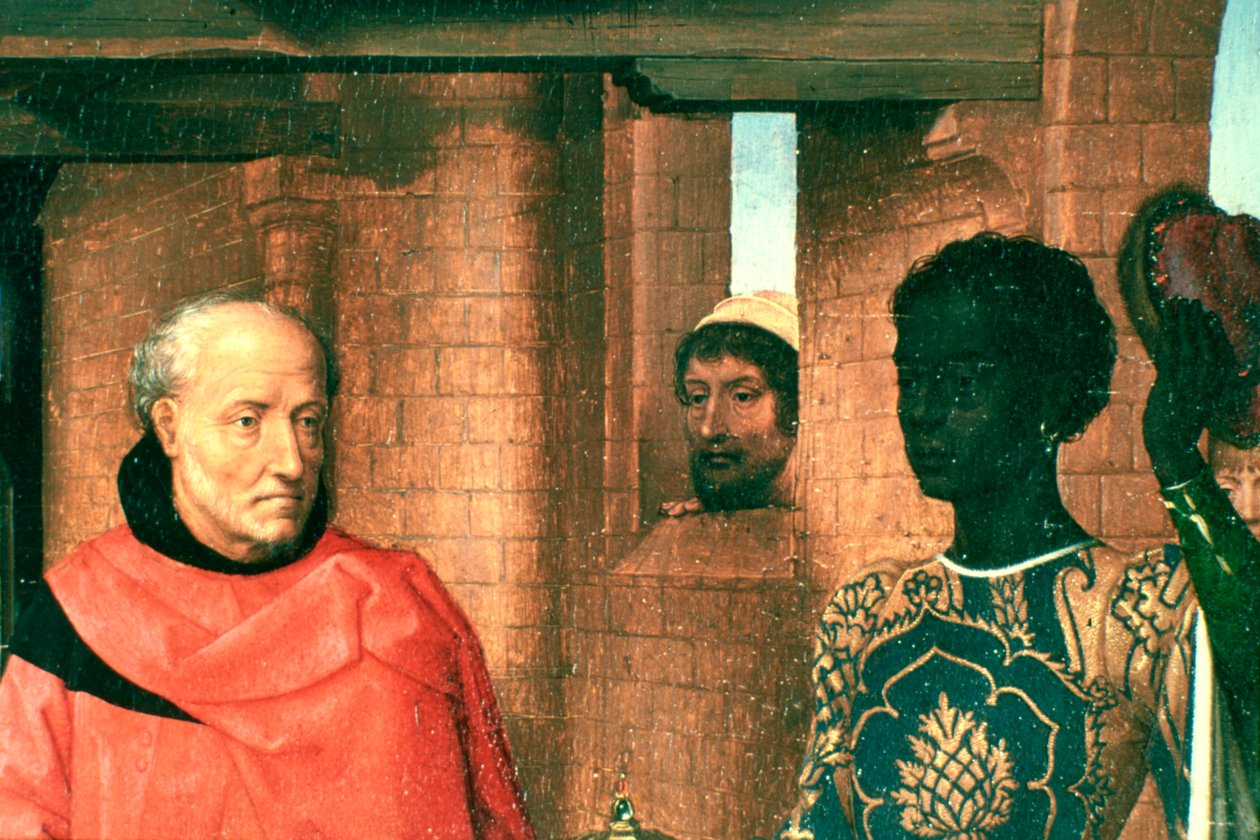 Adorazione dei Magi, trittico, (dettaglio), c. 1453-1494 da Hans Memling