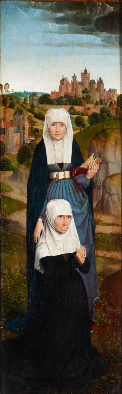Donatore in preghiera con i santi da Hans Memling