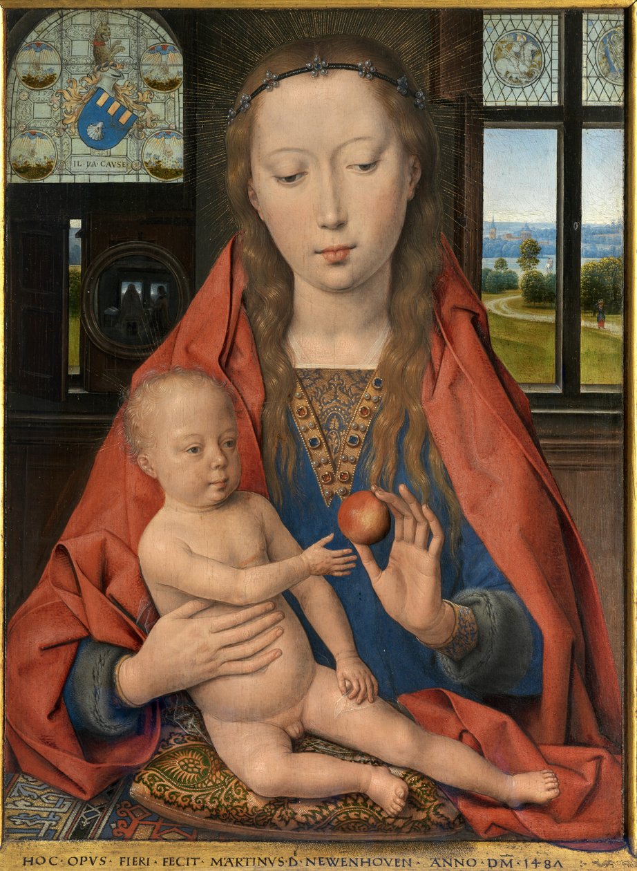 (dettaglio) del Dittico di Maarten van Nieuwenhove da Hans Memling