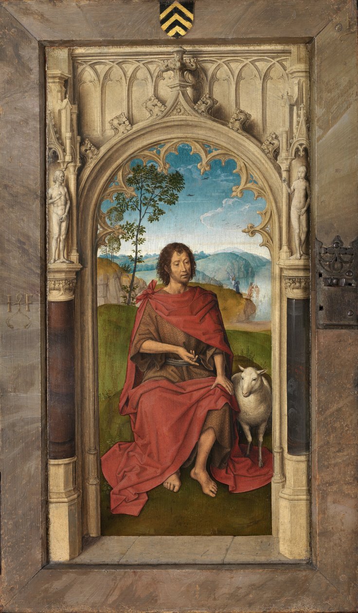 Pannello esterno del Trittico di Jan Floreins da Hans Memling