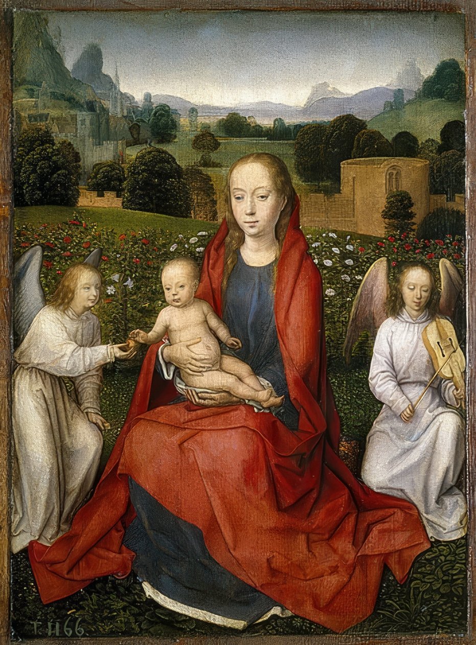 Madonna con bambino e due angeli da Hans Memling