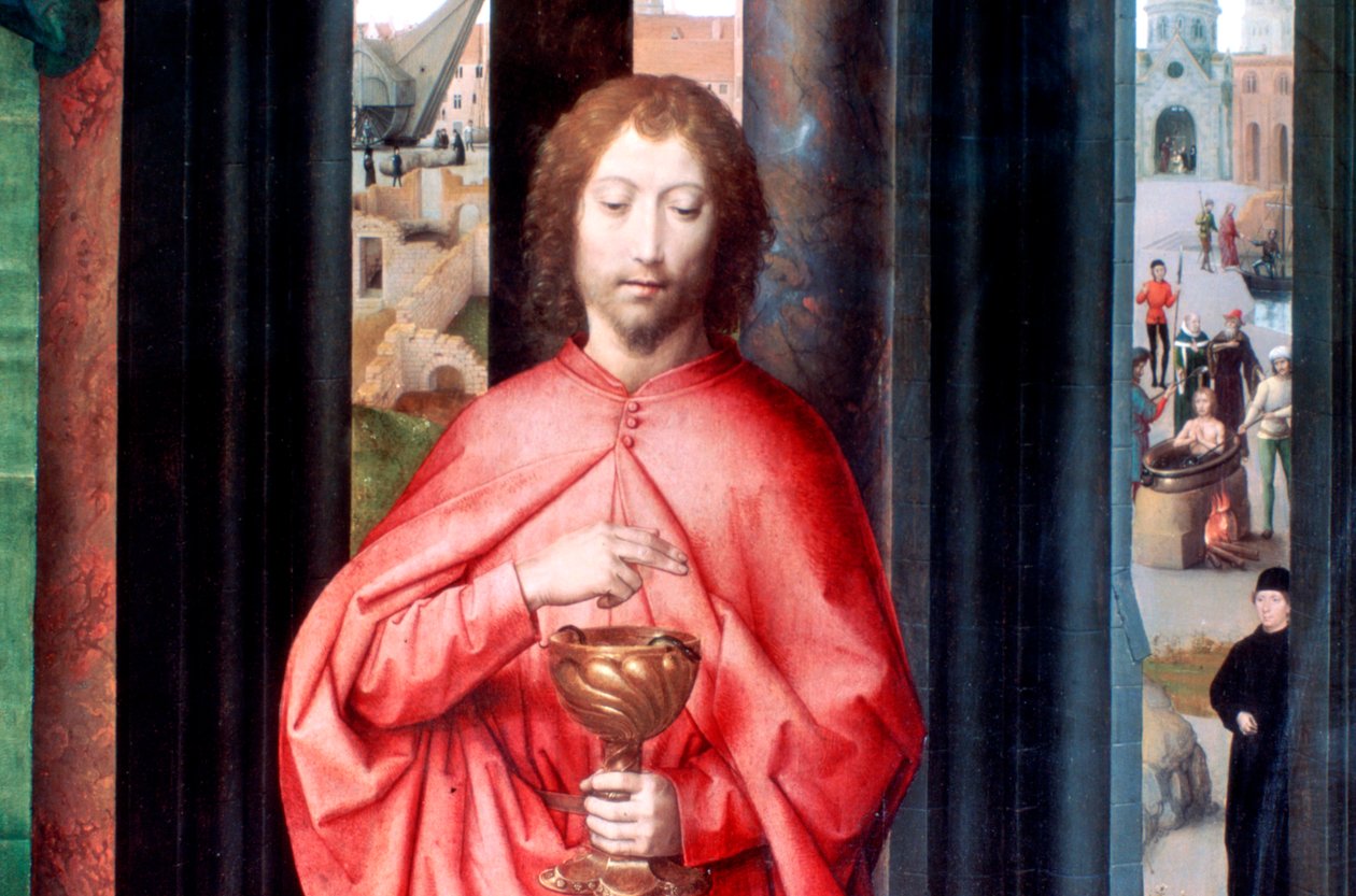 Matrimonio mistico di Santa Caterina e altri santi (dettaglio), c1453-1494 da Hans Memling
