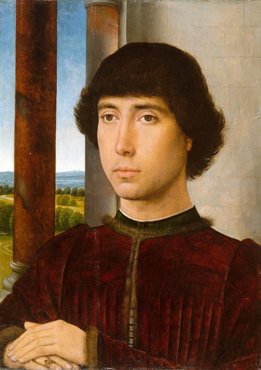 Ritratto di uomo a una loggia da Hans Memling