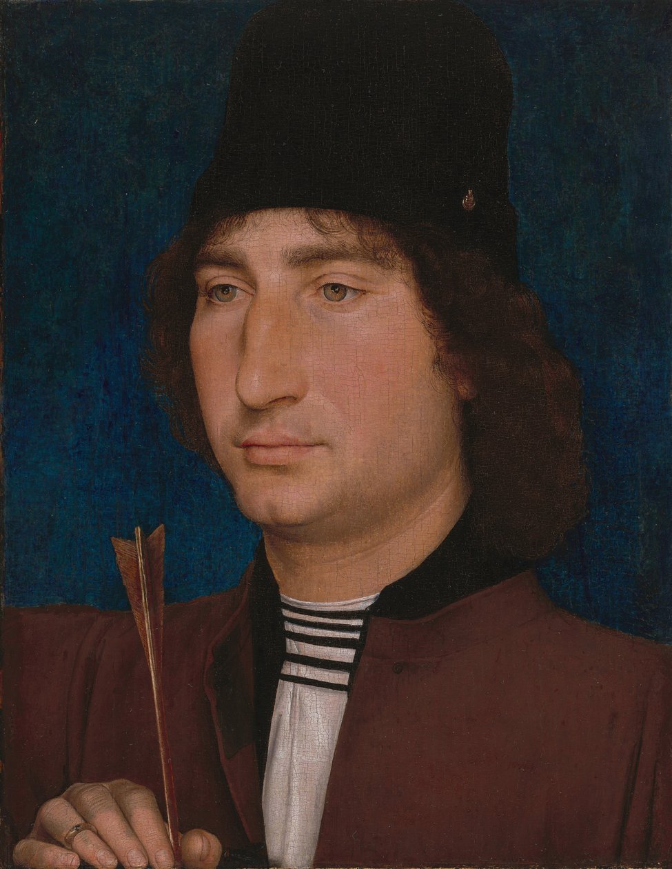 Ritratto di un uomo con una freccia, c. 1470-1475 da Hans Memling