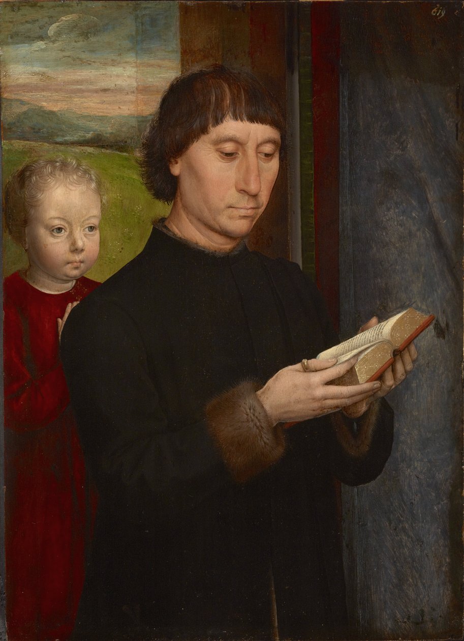 Ritratto di un uomo che legge da Hans Memling