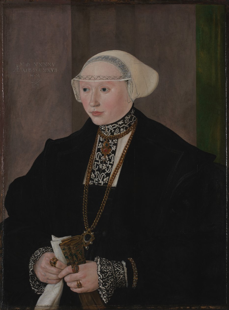 Ritratto di Maria Kitscher, Frau von Freyberg, 1545 da Hans Mielich