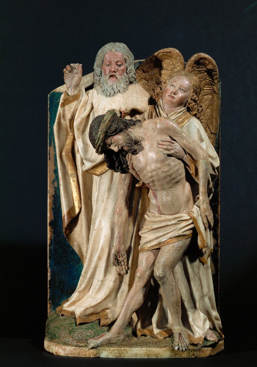 La Santissima Trinità (pietra calcarea policroma) da Hans Multscher