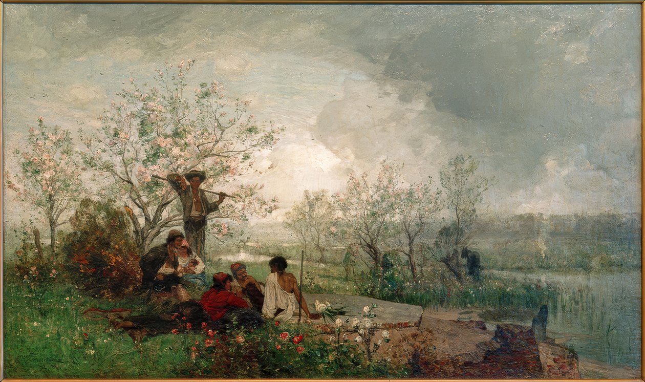 H.P.Feddersen, accampamento di zingari sulla Vistola da Hans Peter Feddersen der Jüngere
