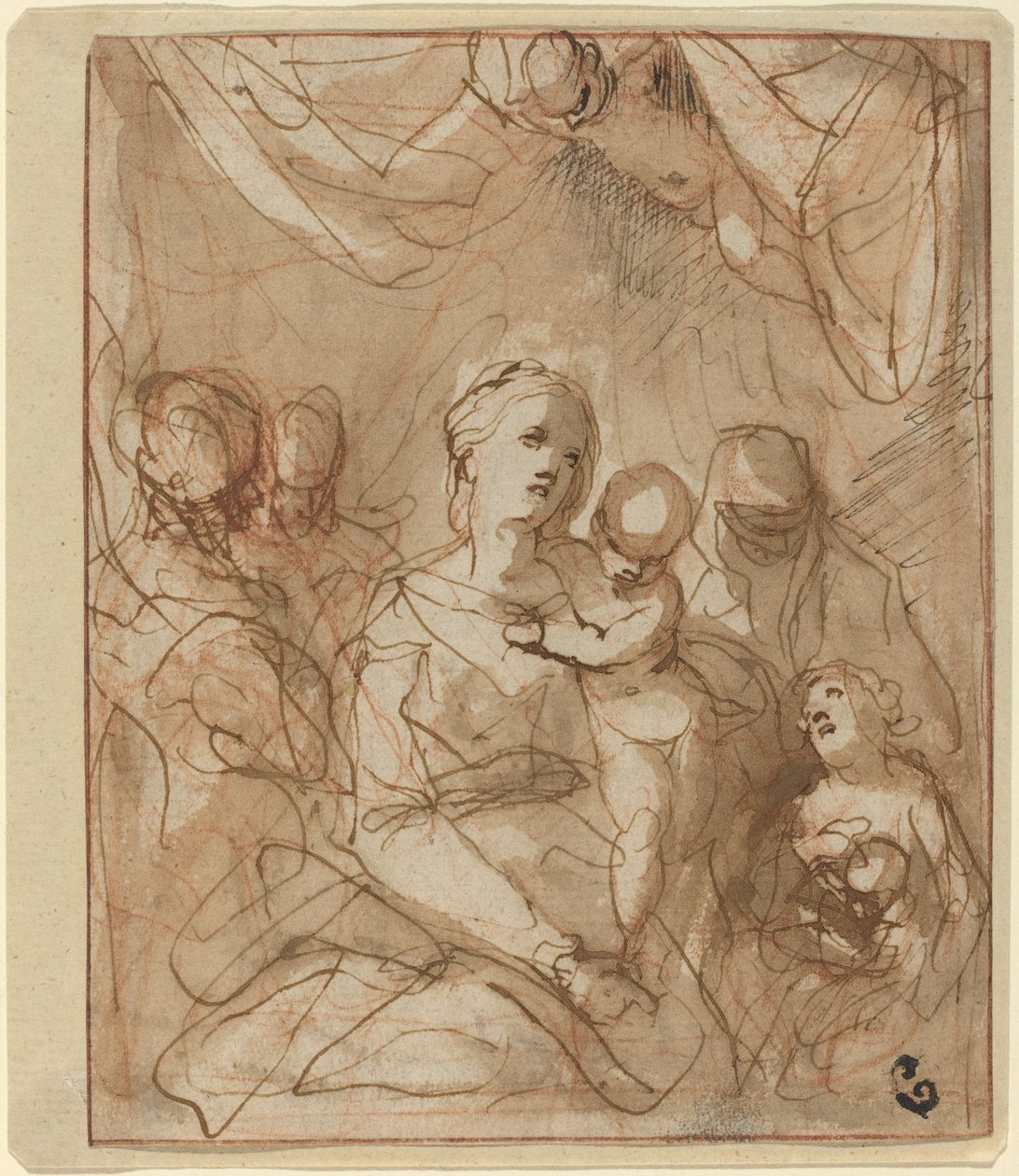 La Vergine e Gesù Bambino con Santi da Hans Rottenhammer