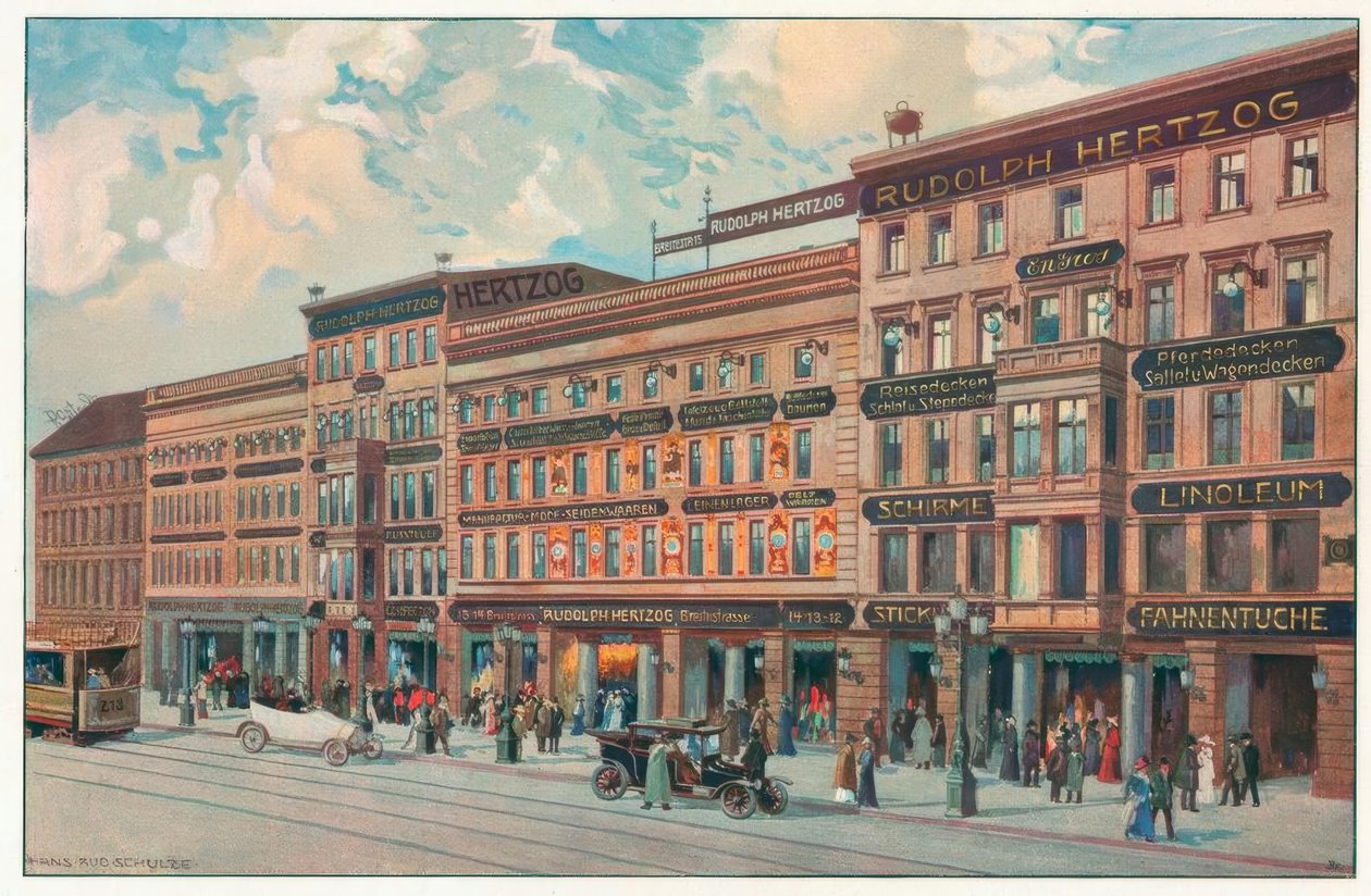 Rudolph Hertzog, Berlino C. Front Breite Straße da Hans Rudolf Schulze