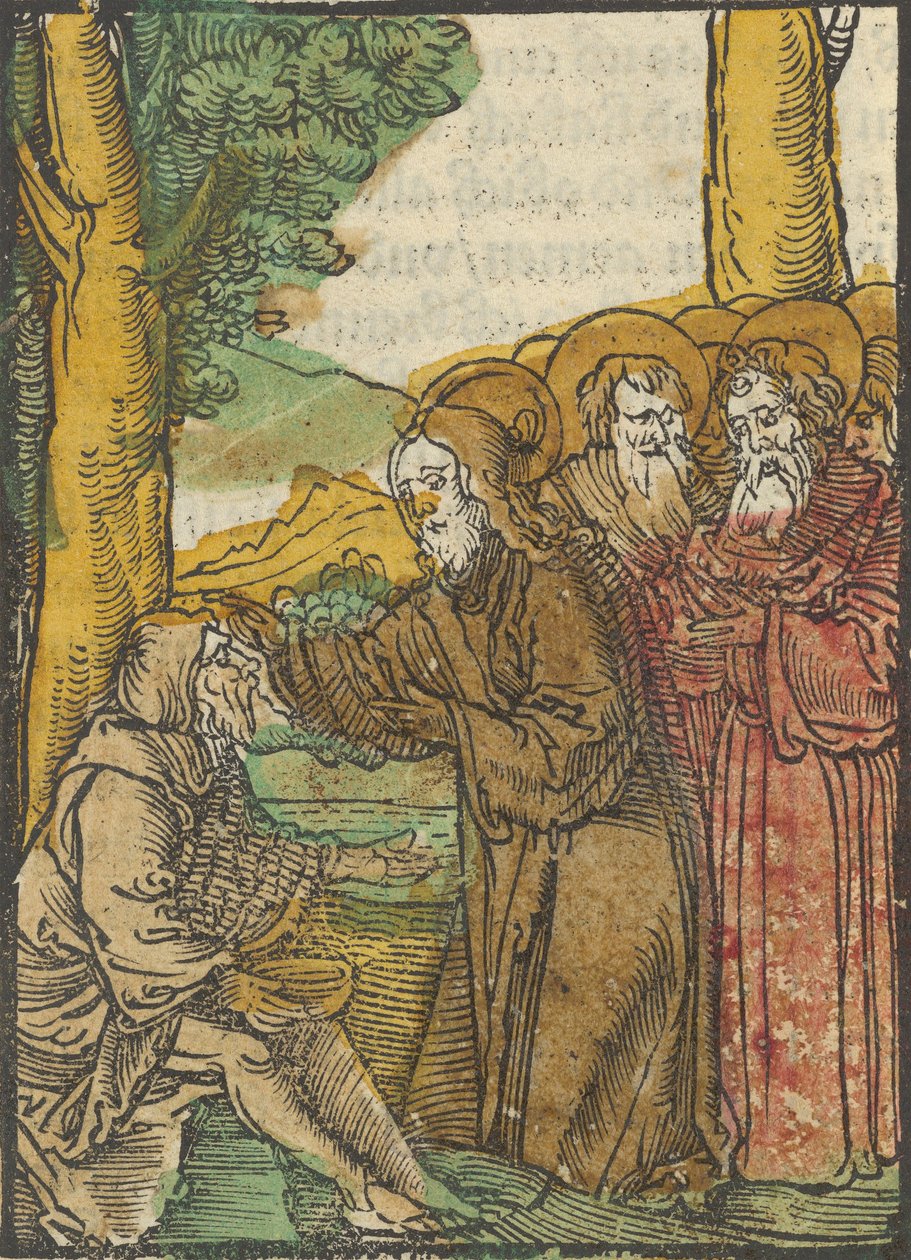 Cristo guarisce il cieco, da Das Plenarium da Hans Schäufelein the Elder