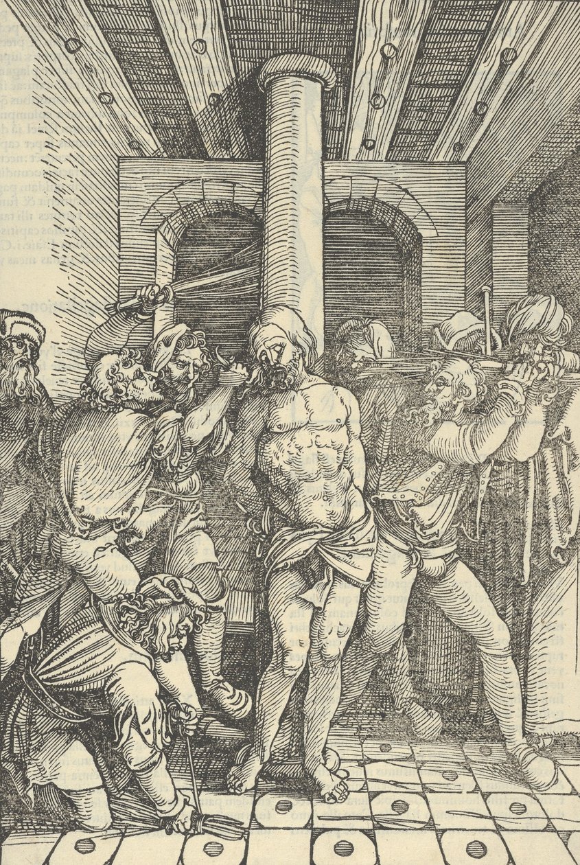 Cristo flagellato, da Speculum passionis domini nostri Ihesu Christi da Hans Schäufelein the Elder