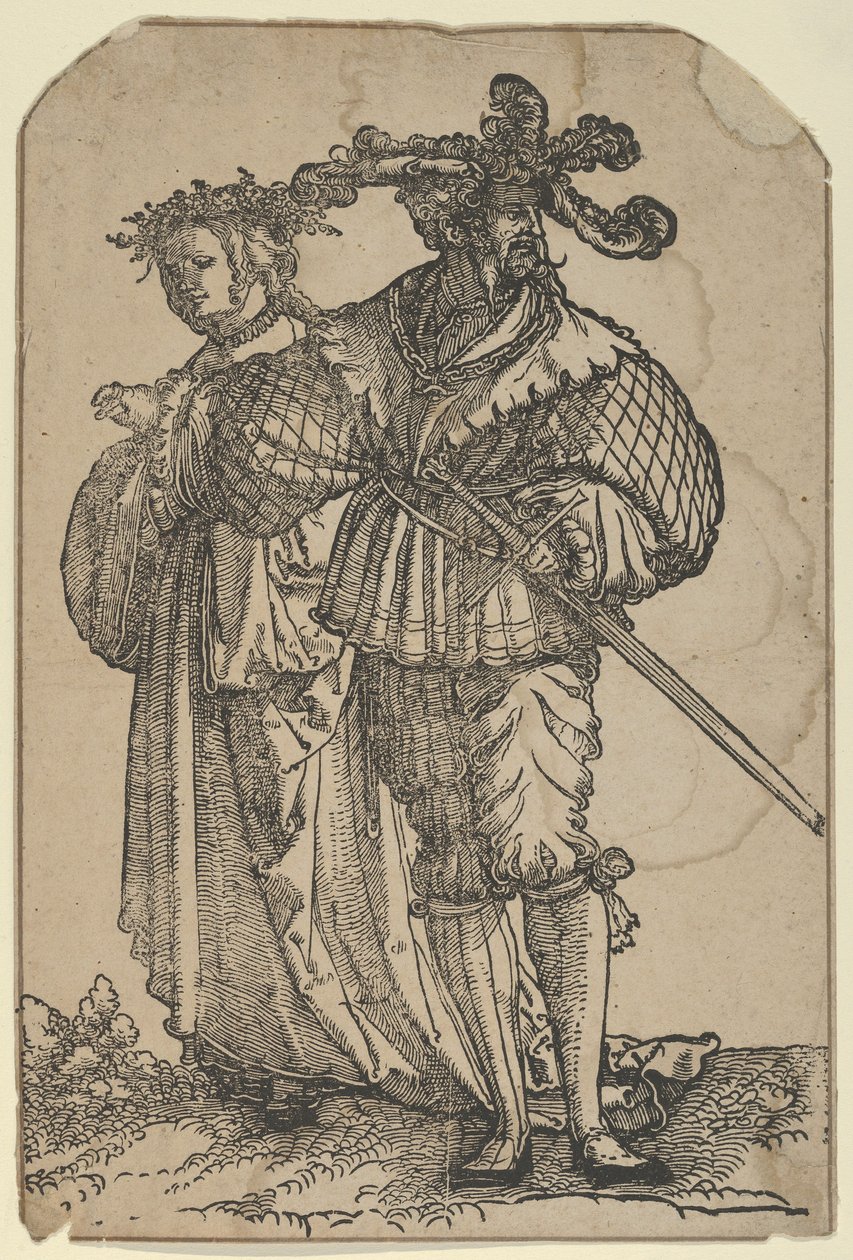 Coppia danzante I, dalla ristampa di The Wedding Dancers da Hans Schäufelein the Elder