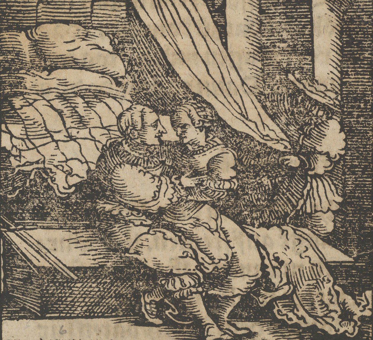 Ghismonda, Guiscardo e il Principe di Salerno, dal Decameron, prima del 1534 da Hans Schäufelein the Elder