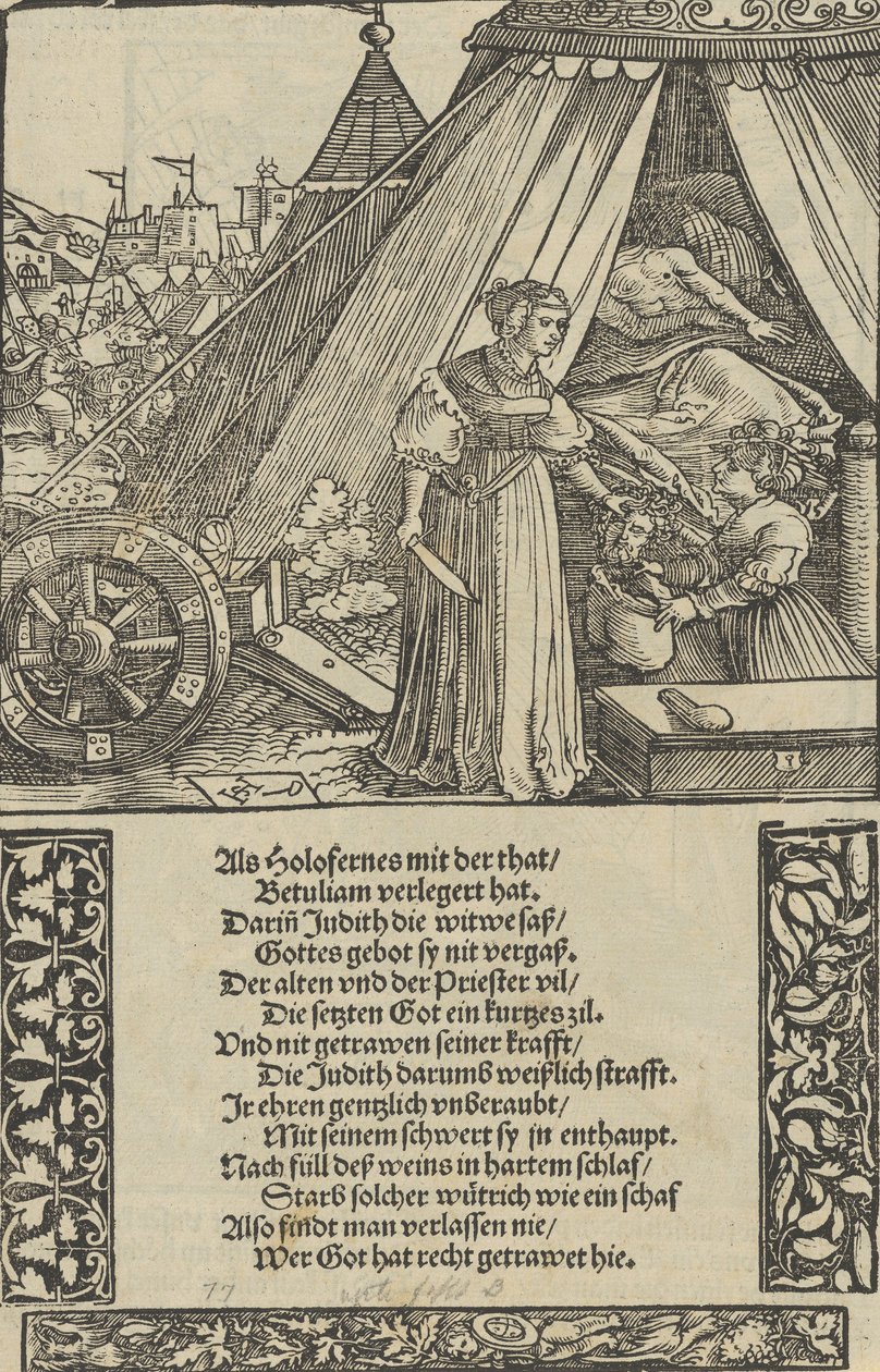 Giuditta con la Testa di Oloferne, da Das Büchle Memorial da Hans Schäufelein the Elder
