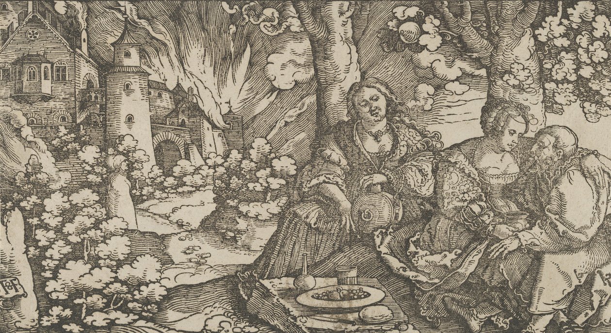 Lot e le sue Figlie, ca. 1530 da Hans Schäufelein the Elder