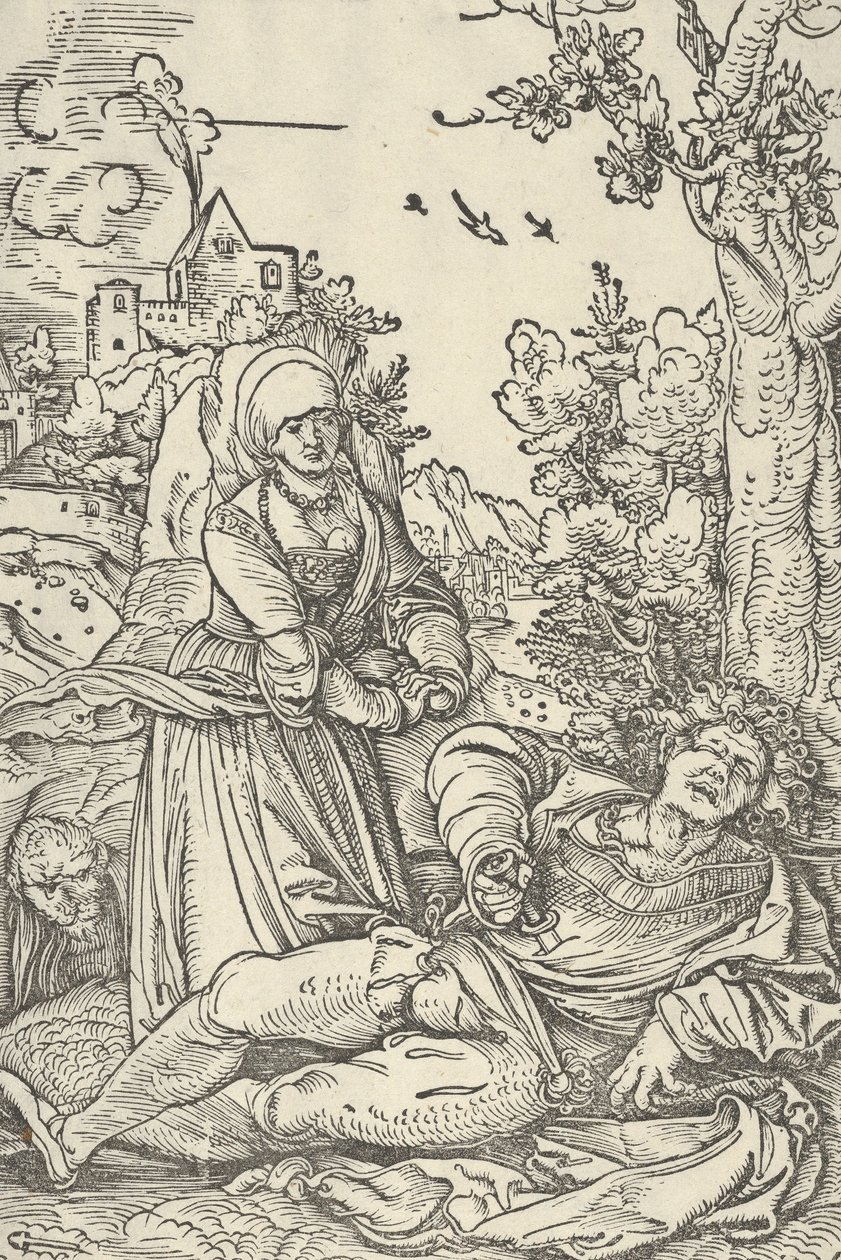 Piramus e Thisbe, ca. 1509-10 da Hans Schäufelein the Elder