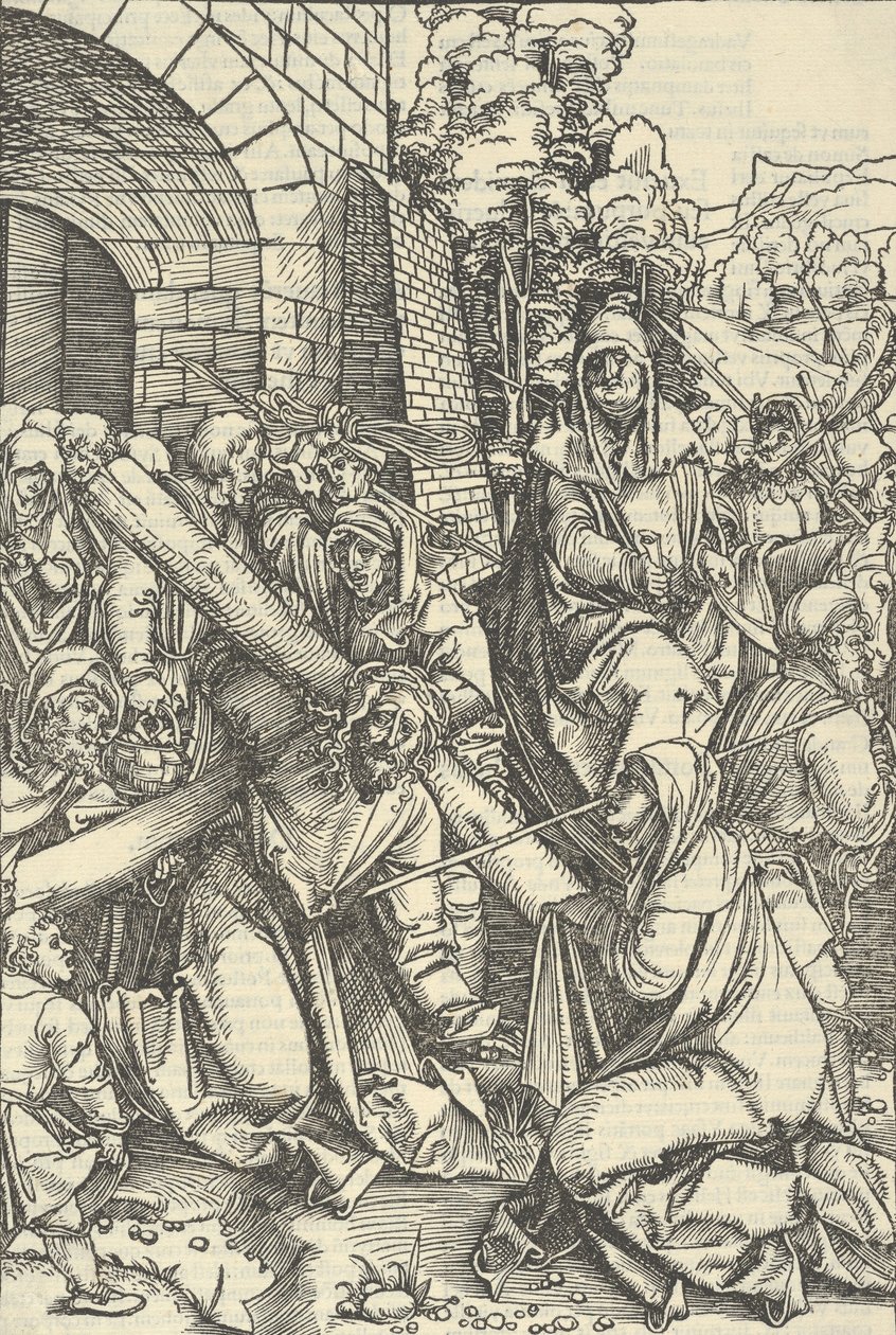 Il trasporto della croce, da Speculum passionis domini nostri Ihesu Christi da Hans Schäufelein the Elder