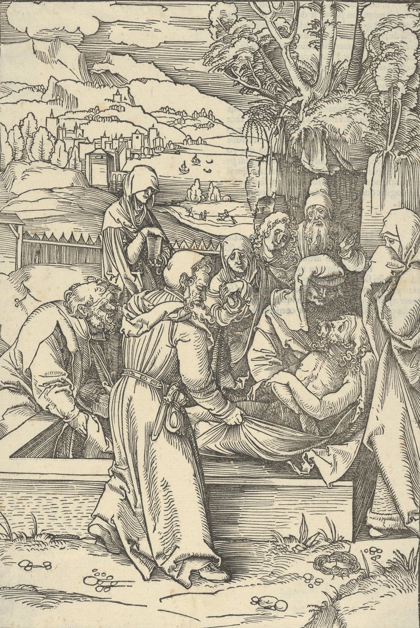 La sepoltura, da Speculum passionis domini nostri Ihesu Christi da Hans Schäufelein the Elder